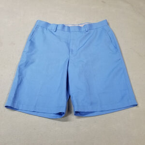 Louis Raphael Golf Shorts Mens Size 34 Blue Flat Front Golfer Polyester